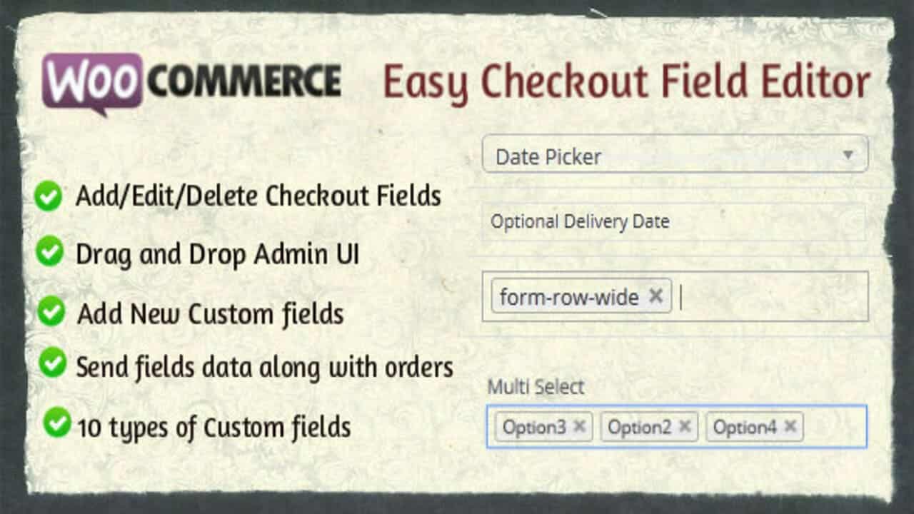 Woocommerce Easy Checkout Field Editor Pro
