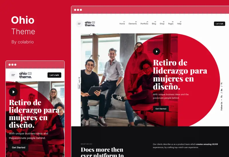 Descargar Ohio - Creative Portfolio & Agency WordPress Theme Plugins-Wp